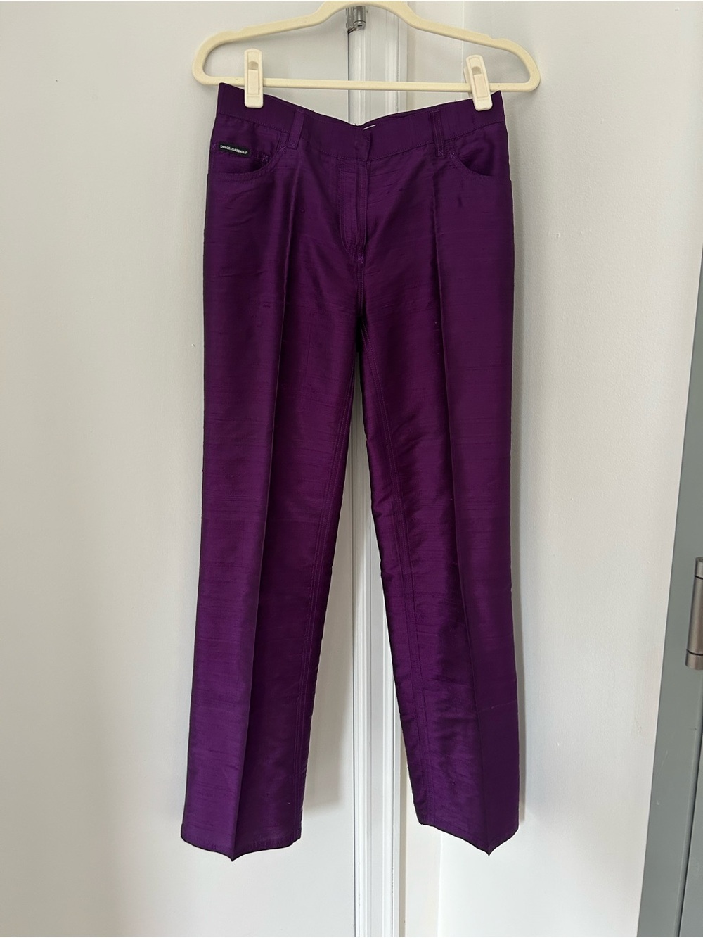 Vintage Dolce & Gabbana Purple Satin Trousers